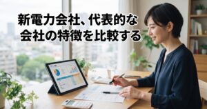 新電力会社、代表的な会社の特徴を比較する