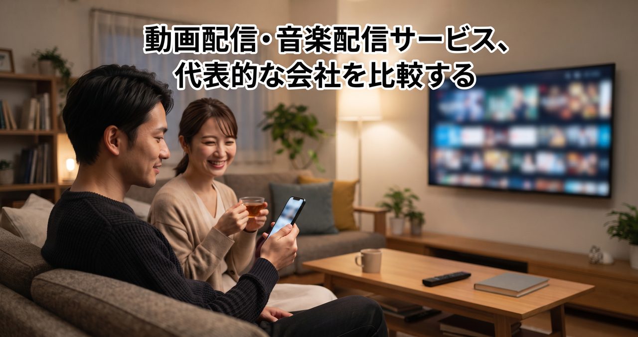 動画配信・音楽配信サービス、代表的な会社を比較する