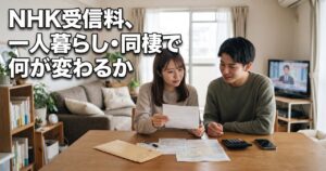 NHK受信料、一人暮らし・同棲で何が変わるか