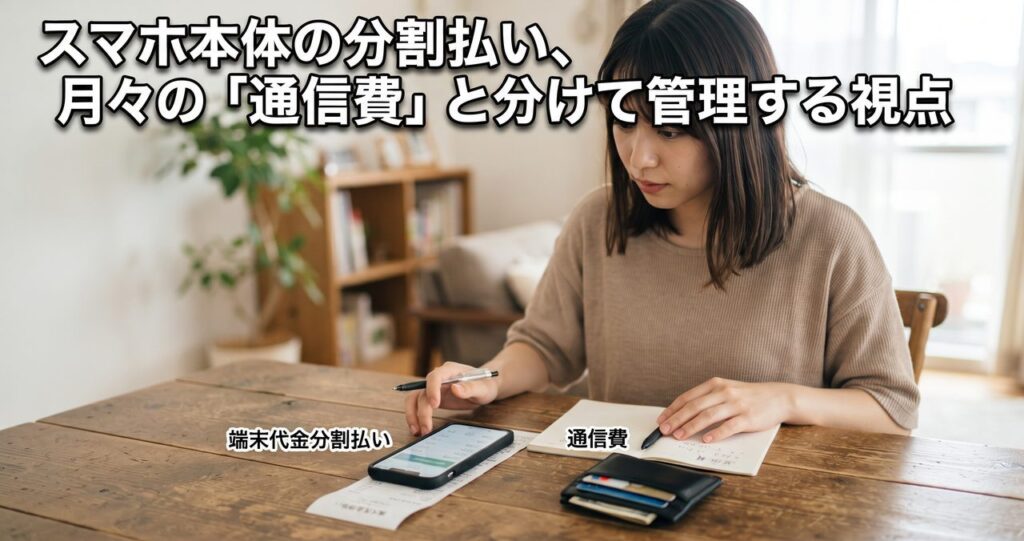 スマホ本体の分割払い、月々の「通信費」と分けて管理する視点